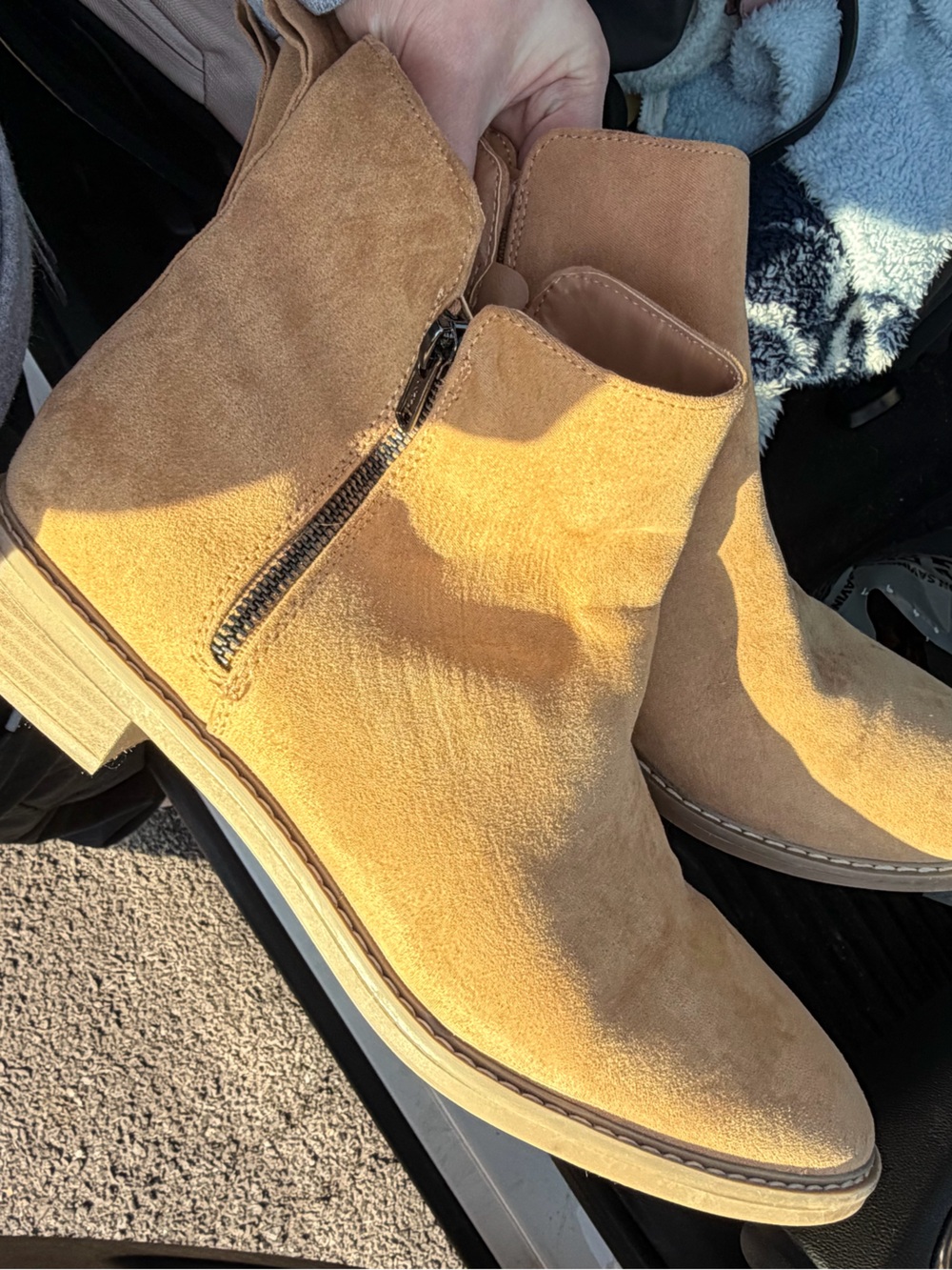 Universal Thread Suede Ankle Boots in Tan
